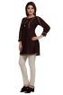Designer Coffee Color Short Length Kurti Regular Fit for Casual Outings Sizes S XL Manufacturers  in Delhi