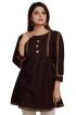Designer Coffee Color Short Length Kurti Regular Fit for Casual Outings Sizes S XL Manufacturers  in Delhi