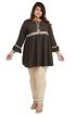 Olive Green Color Plus Size Short Kurti with Beautiful Sleeves Pattern Plus Size Fit for Casual Manufacturers  in Delhi