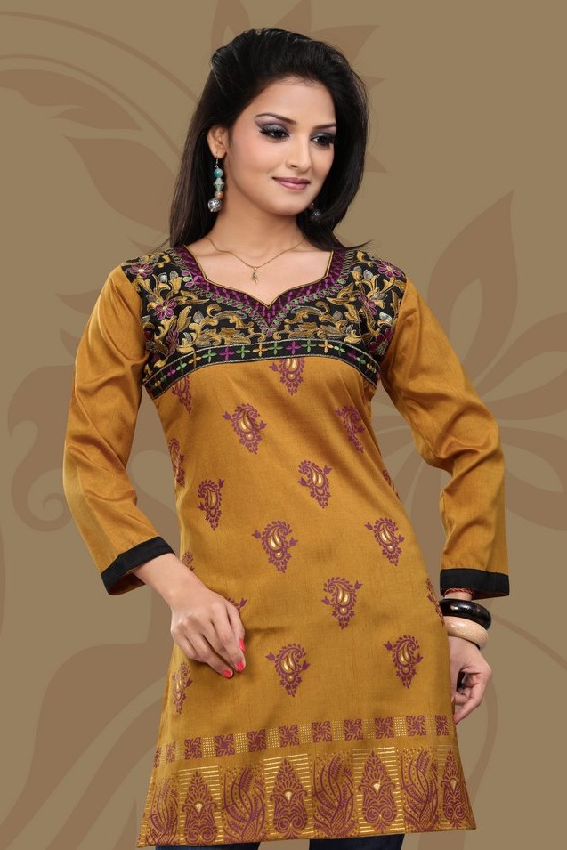 Smart Casual Short Kurti In Yellow Colour In Rayon Fabric - KSM PRINTS -  4012572